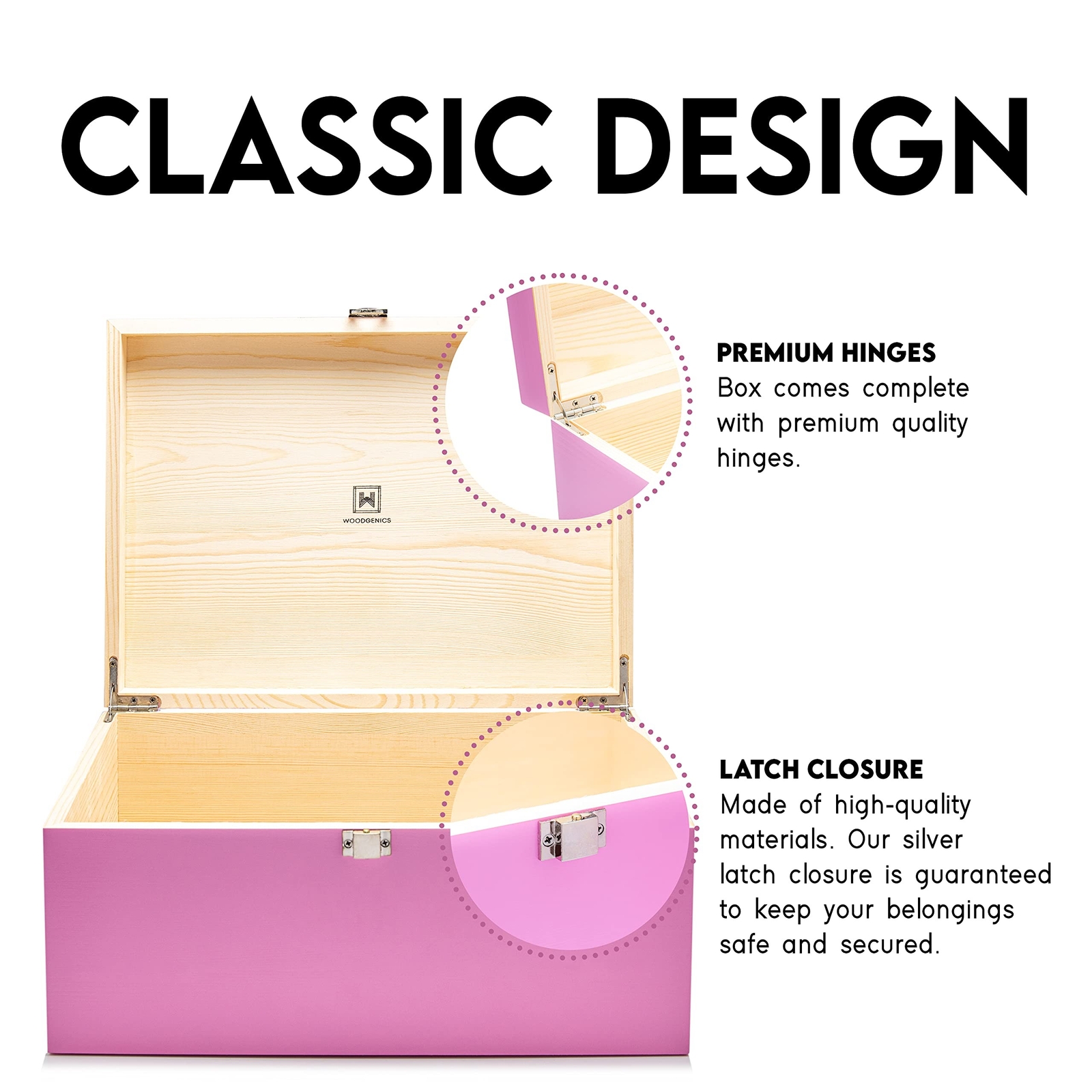 Wooden Gift Boxes - Large Memory Box For Keepsakes, Decorative Boxes With Lid...