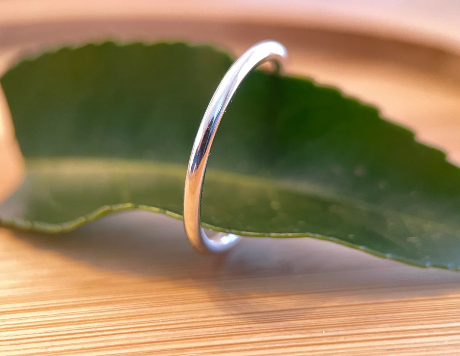 Sterling Silver Stacking Ring 925 | Round | Recycled | Handmade in the UK