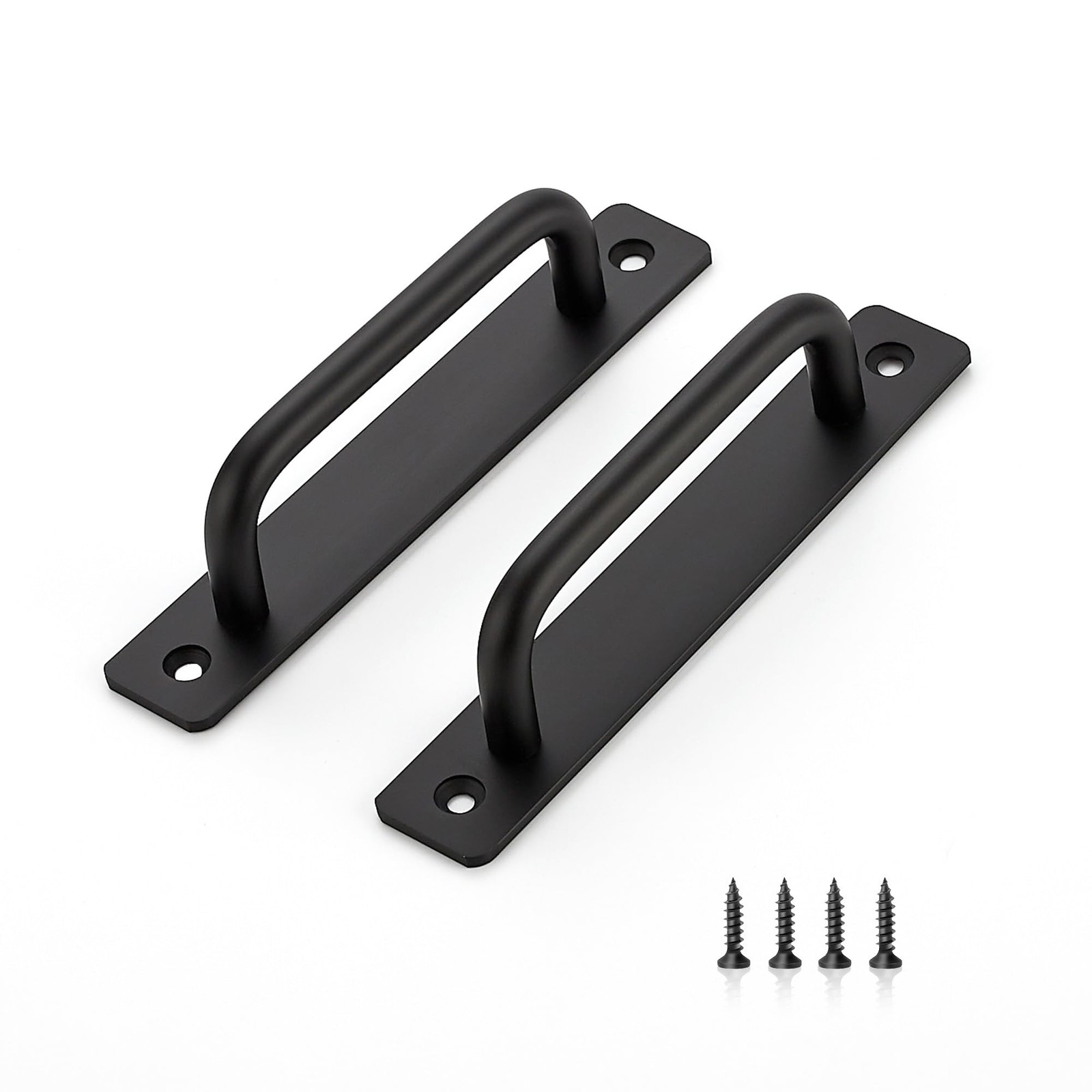 Ravinte Barn Door Handles 2 Pack Sliding Pulls, 5 In Hole Centers, Black