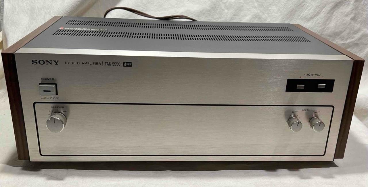 Rare Sony TAN-5550 VFET Stereo Power Amplifier Tested Good for Restoration