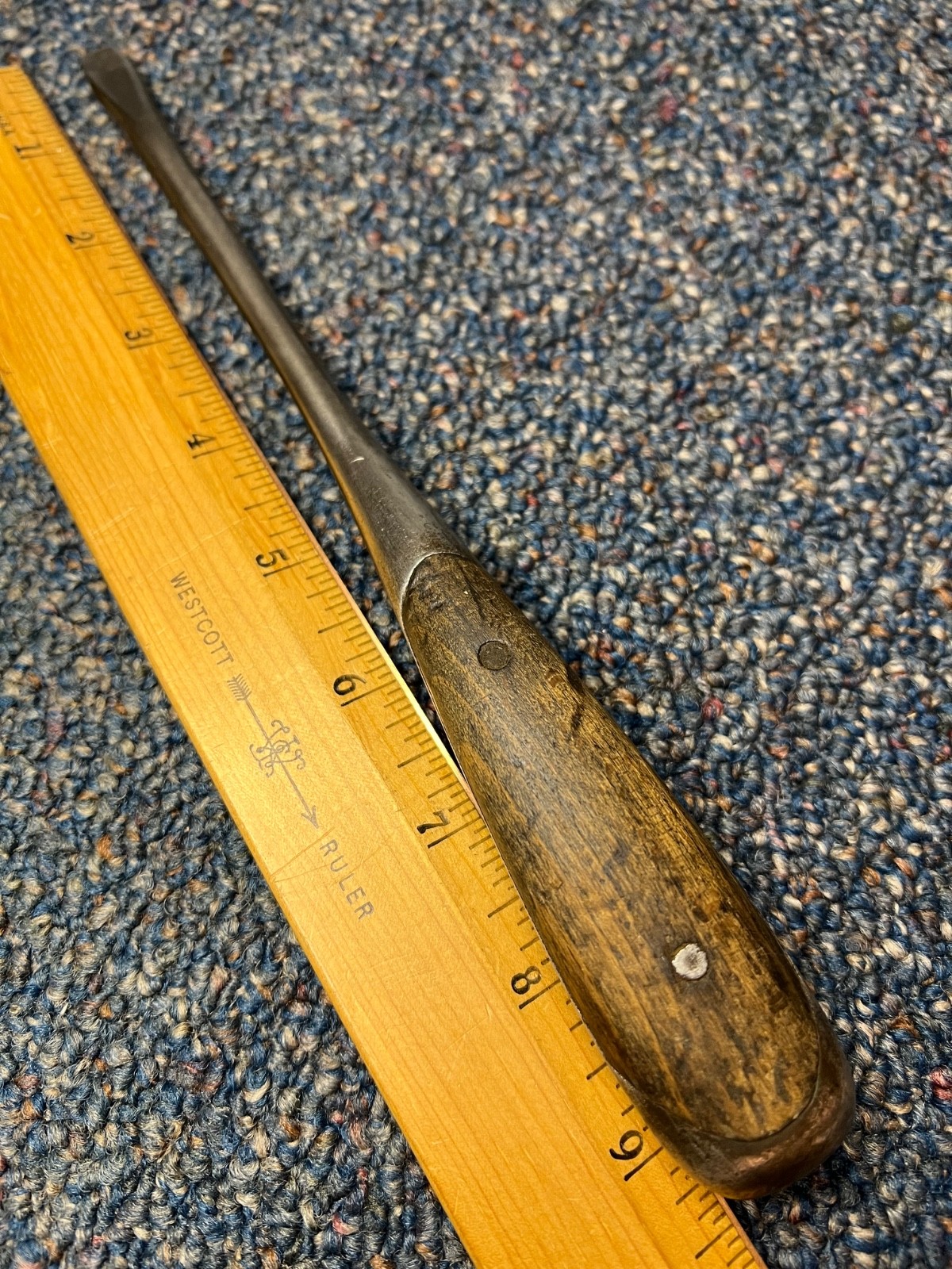 Vtg "perfect handle" screwdriver, unbranded, 9-1/4", vg condition