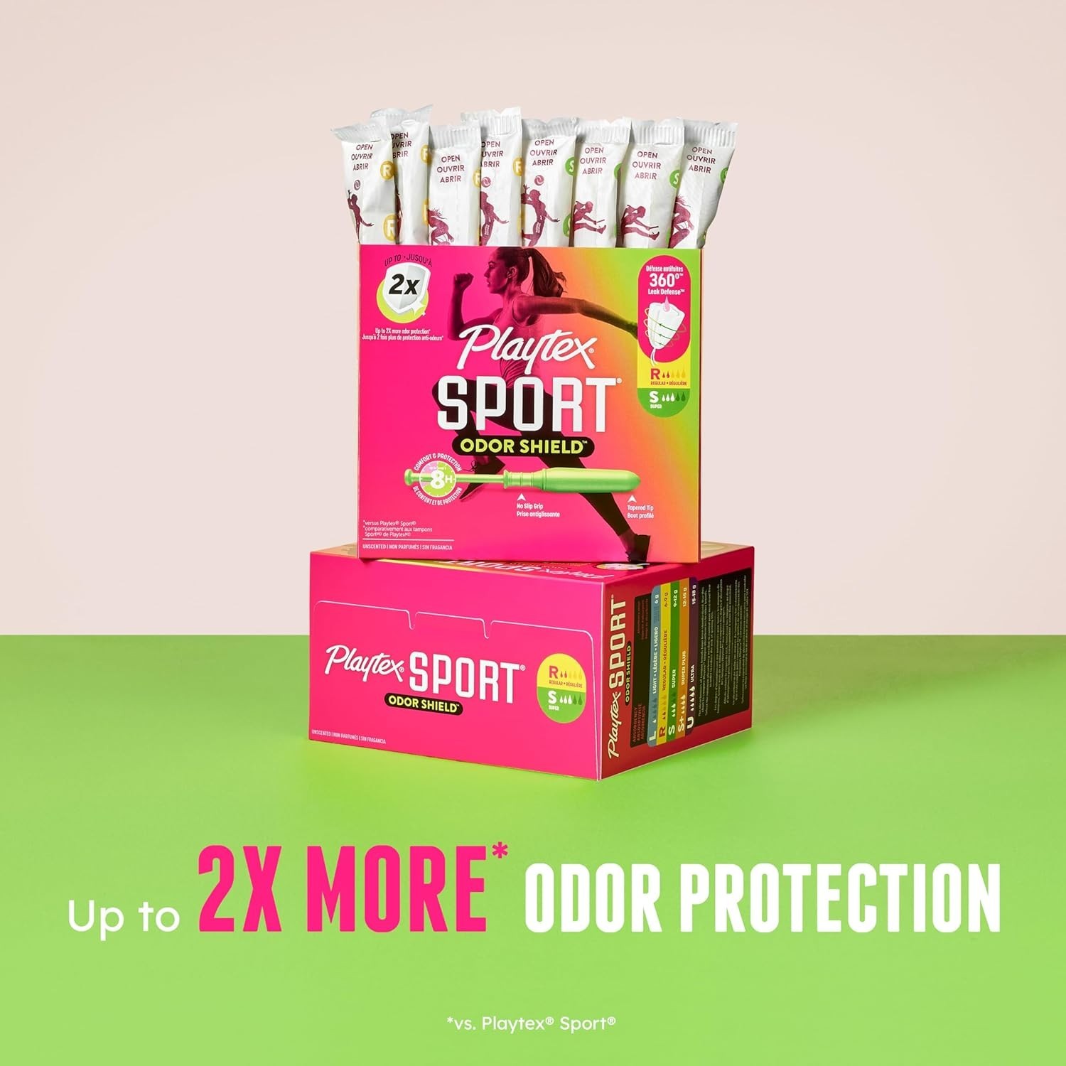 Playtex Sport Odor Shield Tampons Multipack - 16ct Regular/16ct Super, Unscented