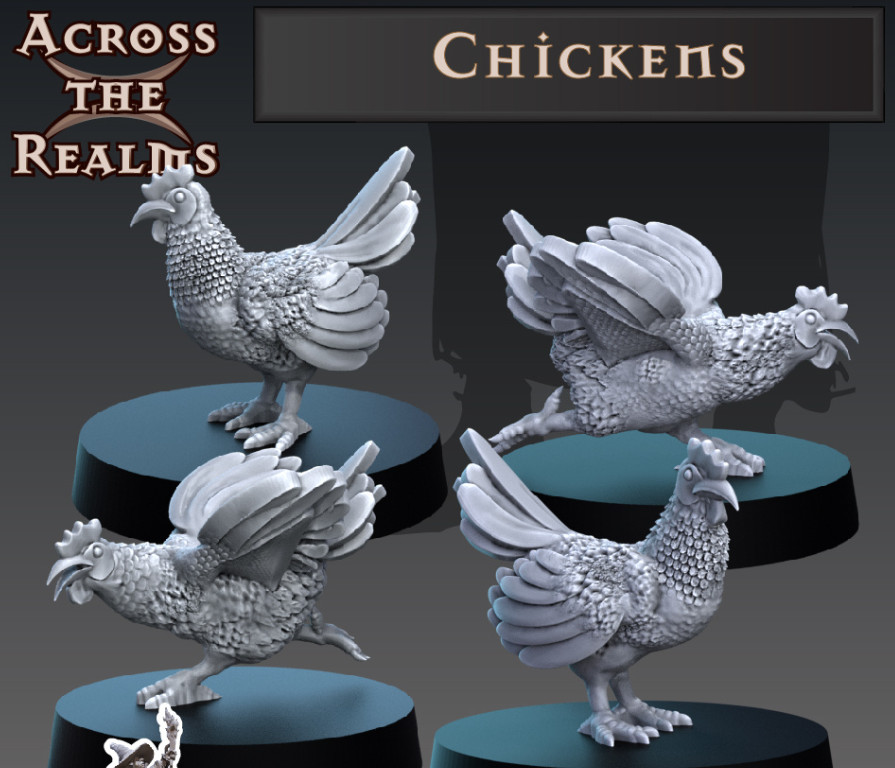 farm chickens Squad of 4