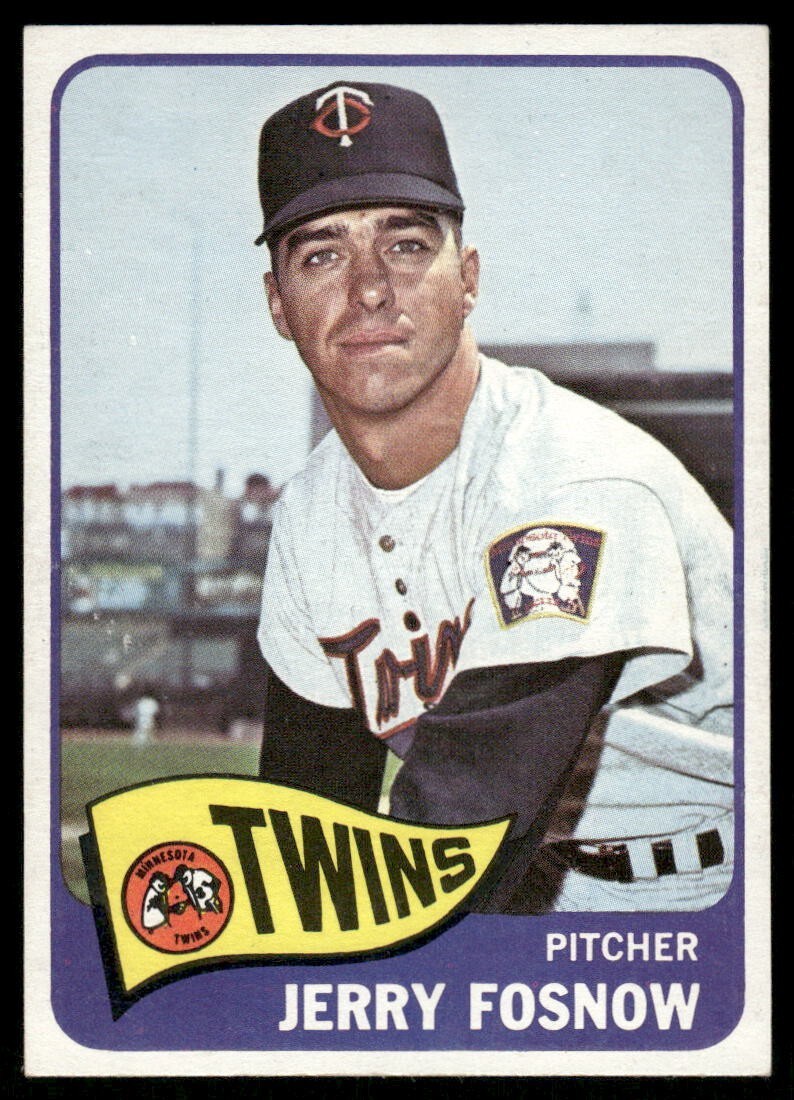 CENTERED NM-MT+/- JERRY FOSNOW 1965 TOPPS #529 UNCREASED TOUGH CARD *TPHLC-4489