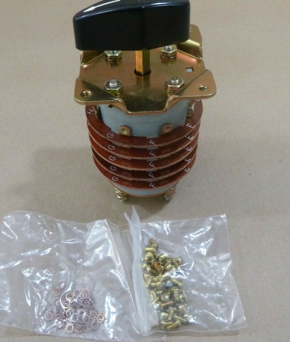 ELECTRO SWITCH 23306LG 4-POSITION ROTARY SWITCH MARINE MILITARY 10AMP 125VAC