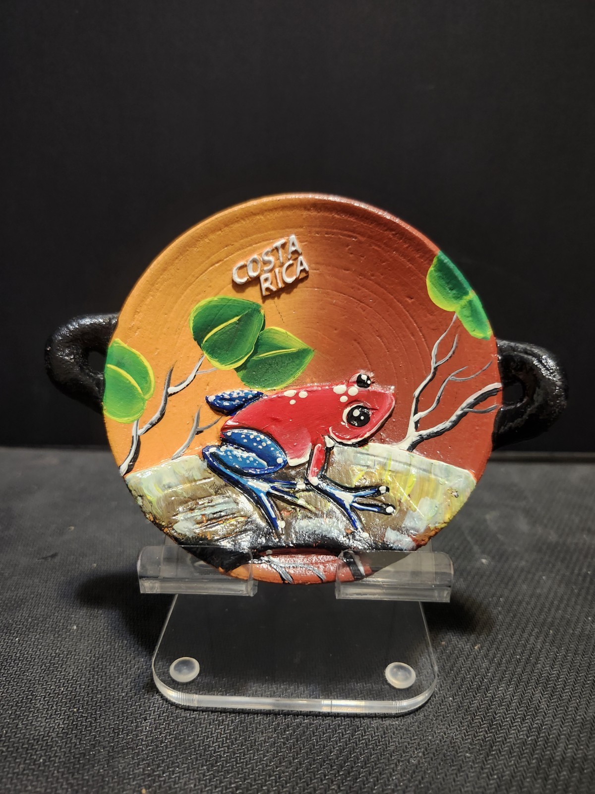 Decorative ceramic plate souvenir from Costa Rica.
