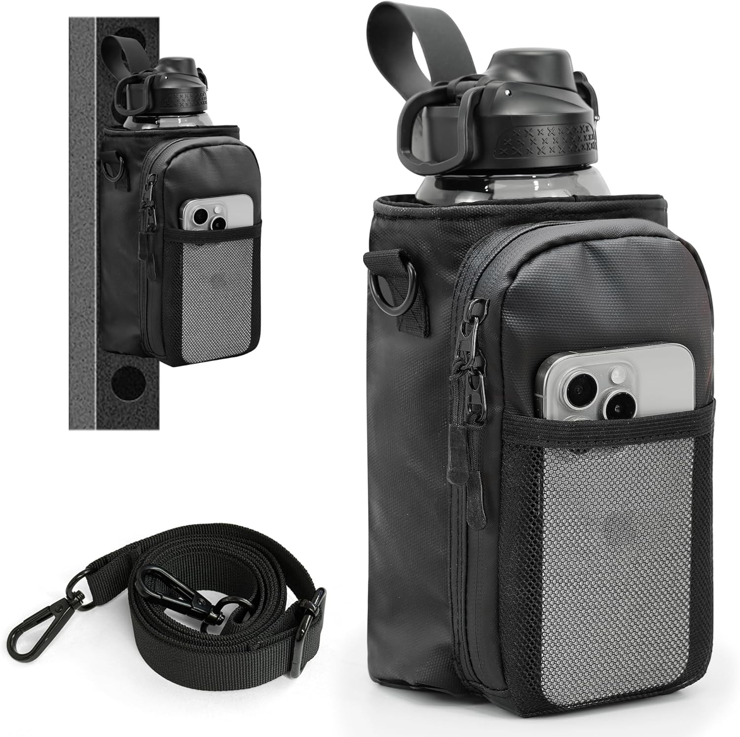 Magnetic Gym Bag for Men, Magnetic Gym Water Bottle Bag, Water Bottle Holder wit