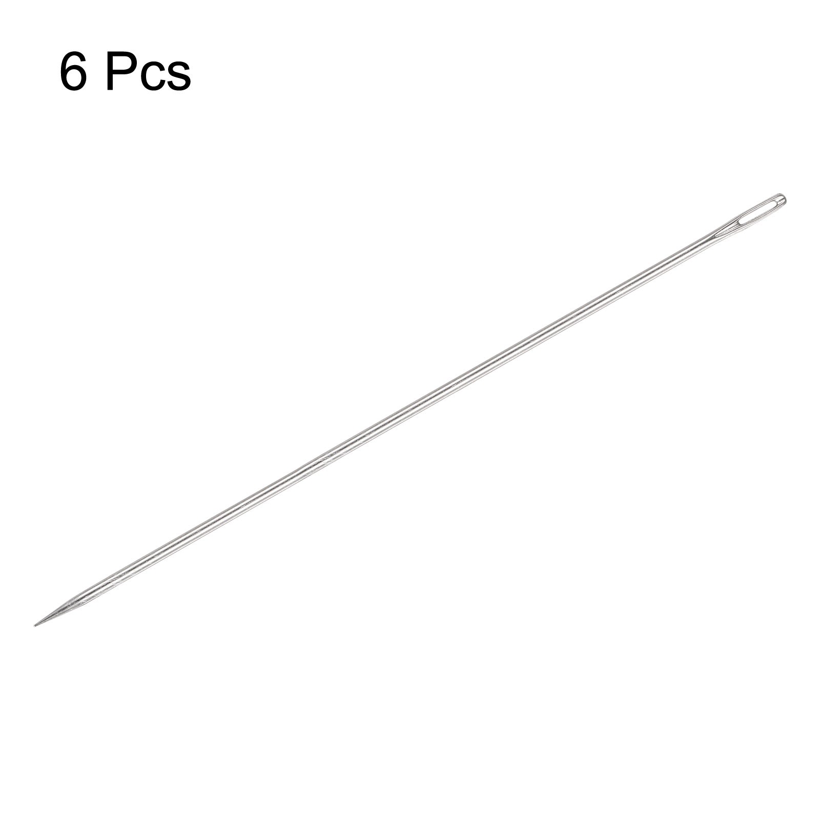 6pcs 8 Inch Upholstery Needles Stainless Steel Large Eye Stitching Needles