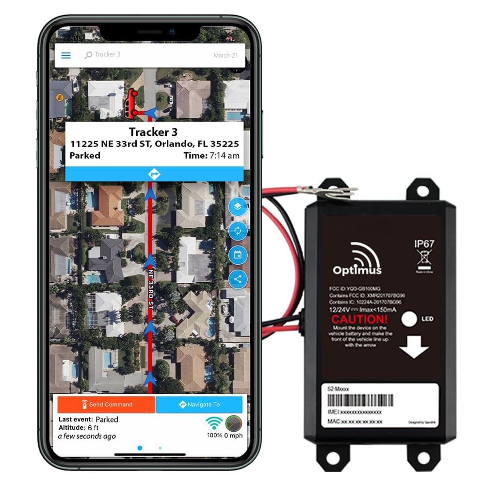 Optimus Wired GPS Tracker for Vehicles - Easy Installation on Car's Battery...