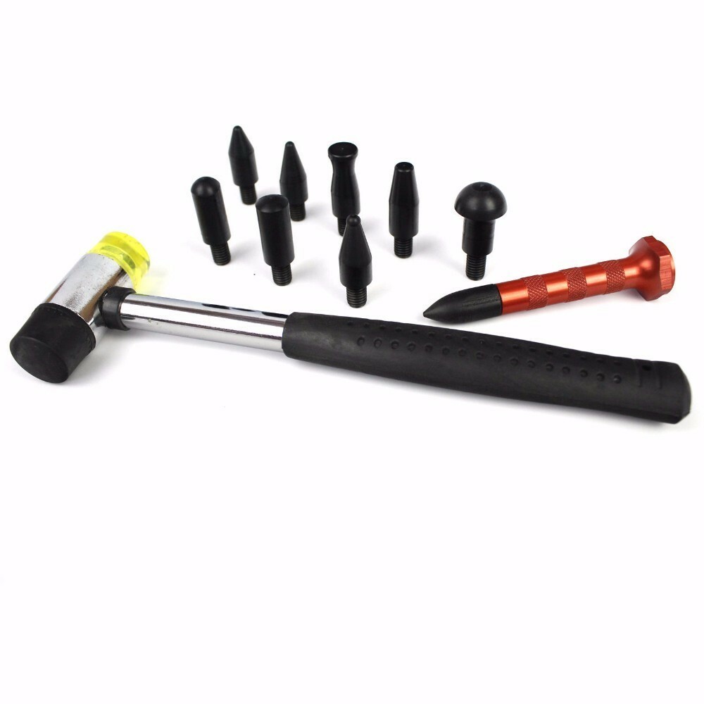 Car Body Dent Repair Tool Paintless Dent Removal Hammer Tap Down Pen Rubber