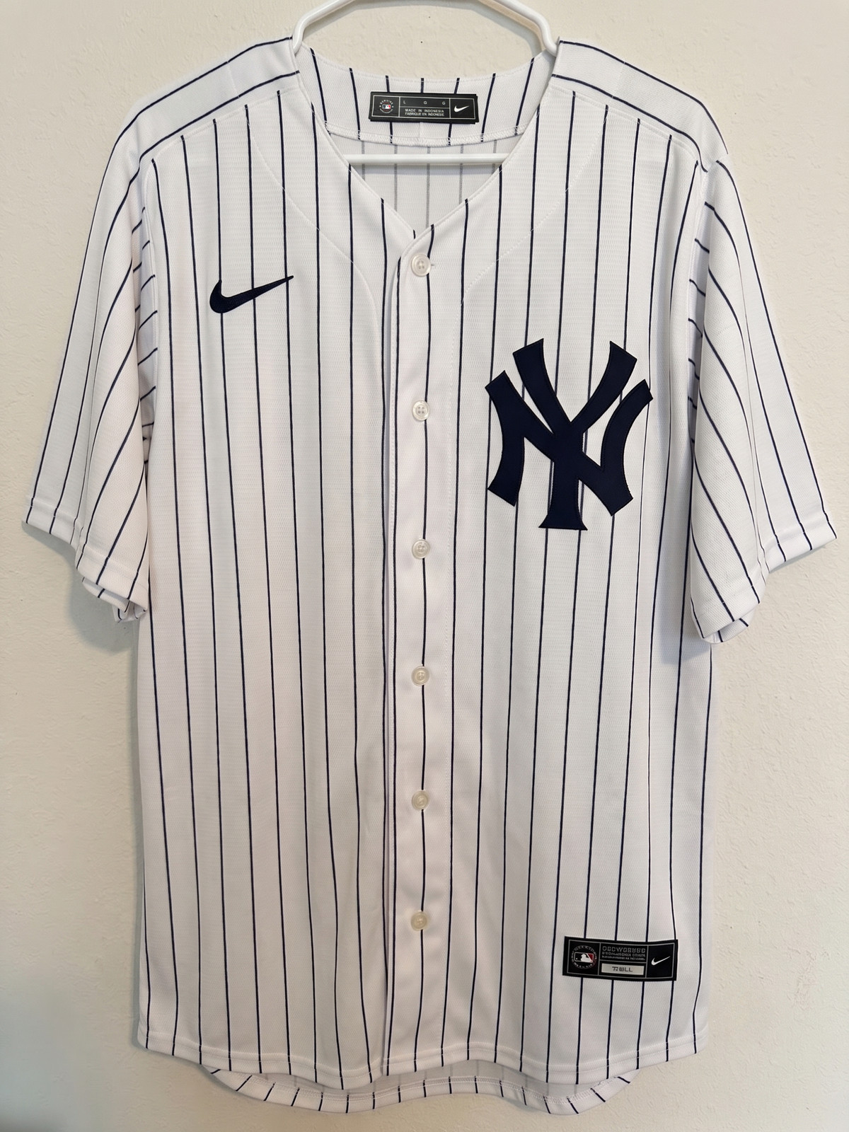 Aaron Judge Adult Yankees White Home Jersey Size S