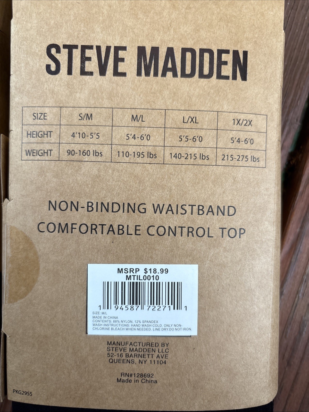 (2)Steve Madden Brand Control Tip Microfiber Tights Sz Medium/Large Color Black