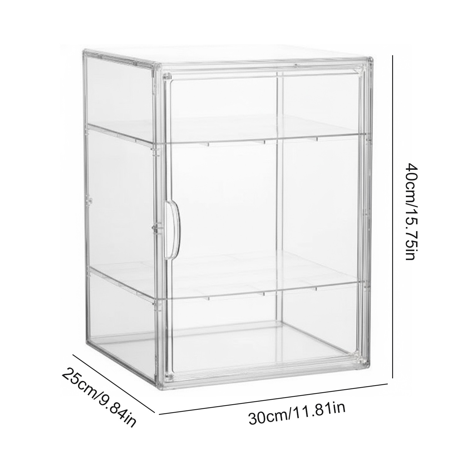 Stackable Storage Drawers Clear Acrylic Organizer Bathroom Make up (2 Partition)