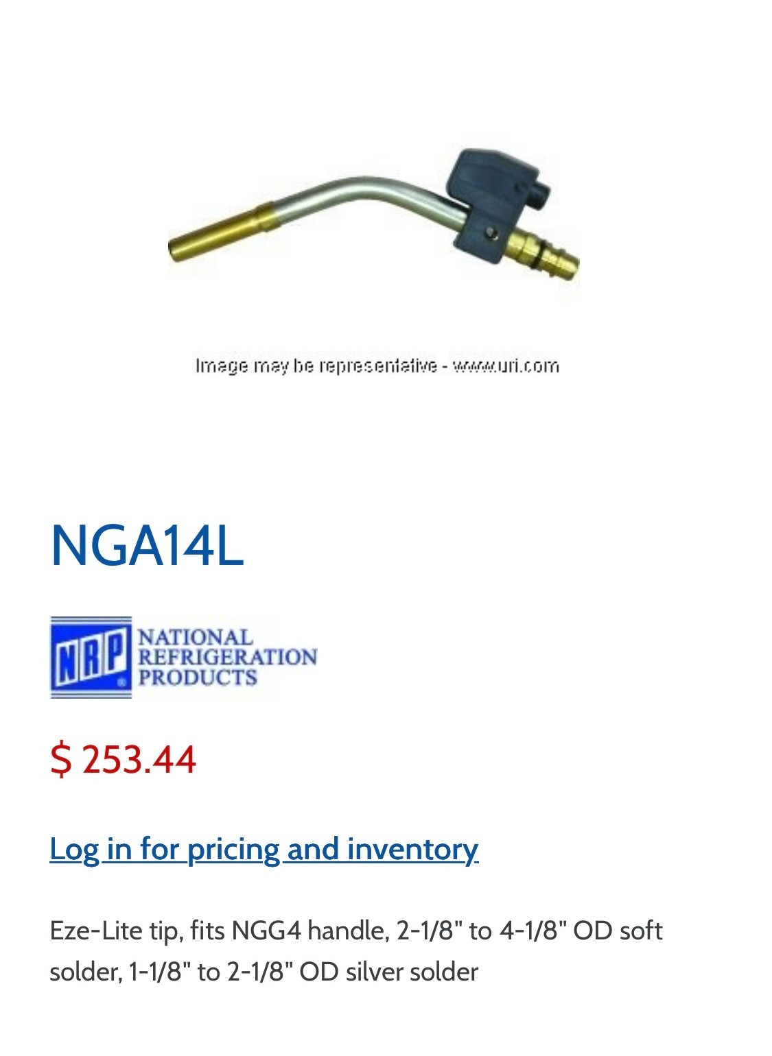 SELF IGNITING TORCH TIP - NGA 14L (NEW)