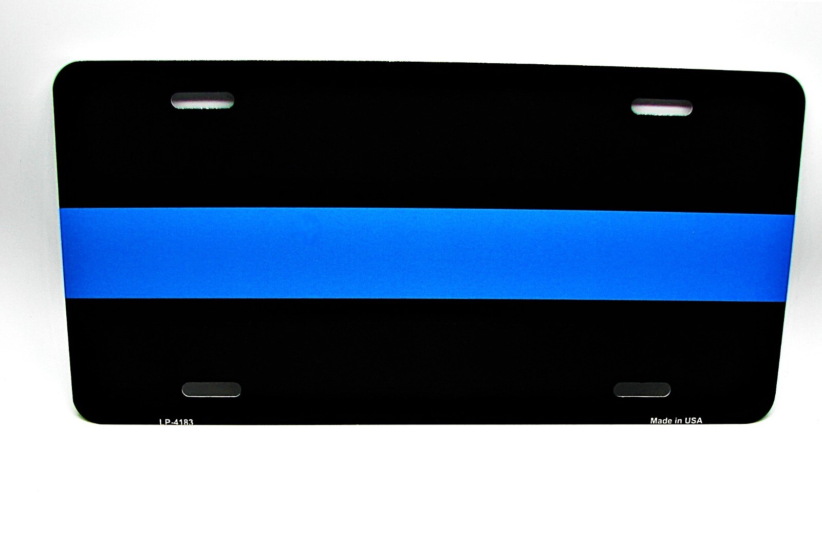 THIN BLUE LINE POLICE LAW ENFORCEMENT Metal Novelty Car License Plate Auto Tag