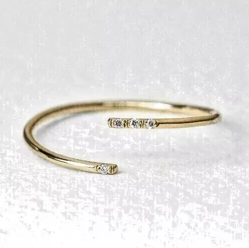 VALENTINE GIFT 4 WOMEN'S Adjustable 4 Cubic Zirconia Dainty Toe Ring 925 Silver