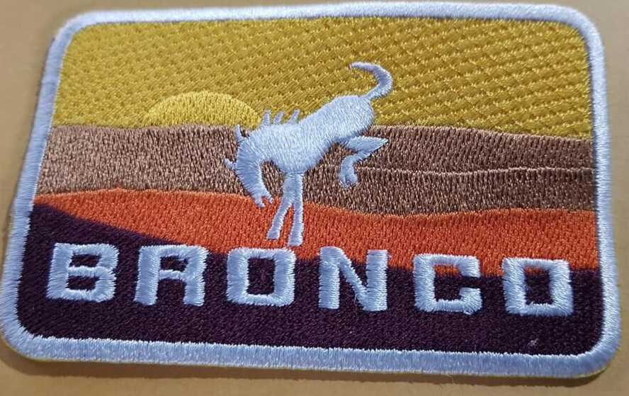 Ford Bronco Embroidered Patch iron or sew approx 2.5x3.75"