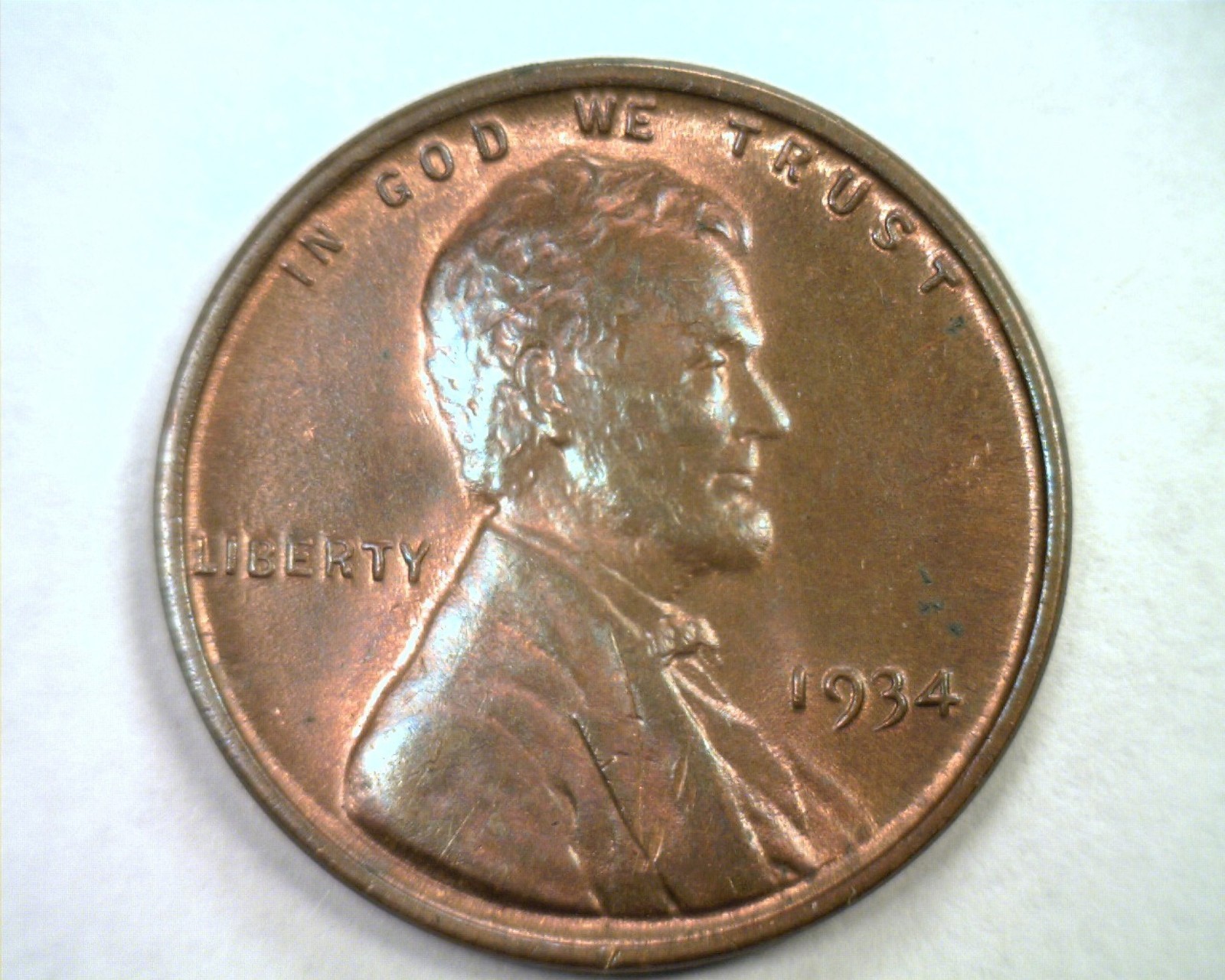 1934 LINCOLN CENT PENNY NICE UNCIRCULATED BROWN NICE UNC BR ORIGINAL COIN