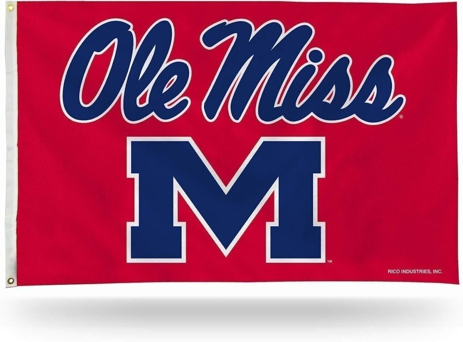 University of Mississippi Rebels Ole Miss 3x5 Foot Flag Banner Metal Grommets...