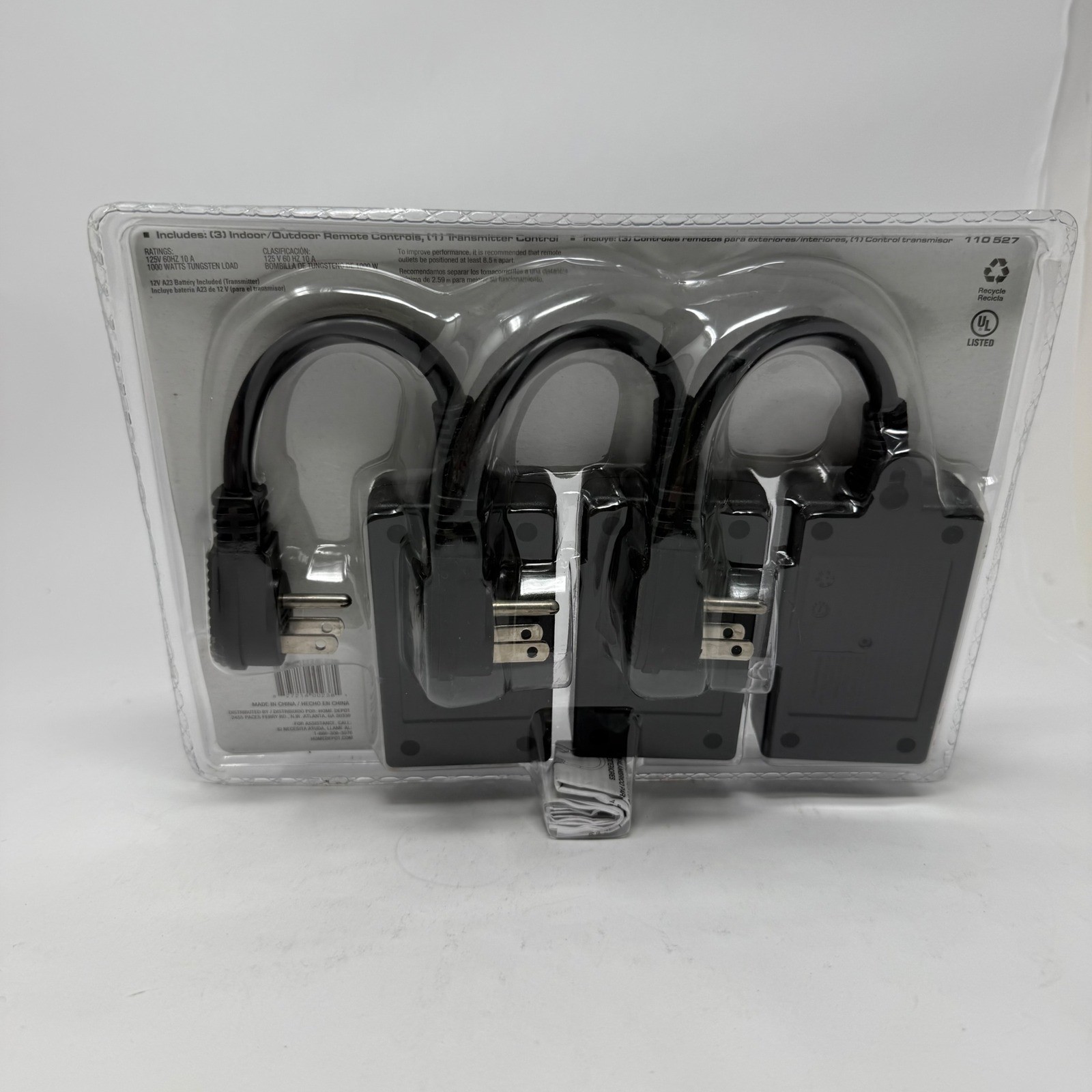 Defiant 3-Pack Wireless Indoor Outdoor Remote Control Switch 100ft Range 110 527