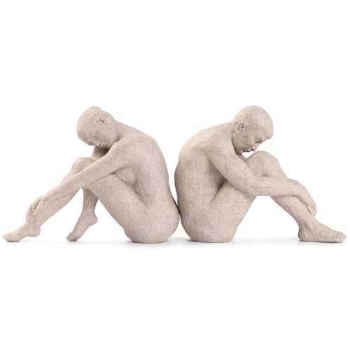 Thinker Statues Decor -Figure Sculpture Book Shelf Decor-Abstract Art Deco