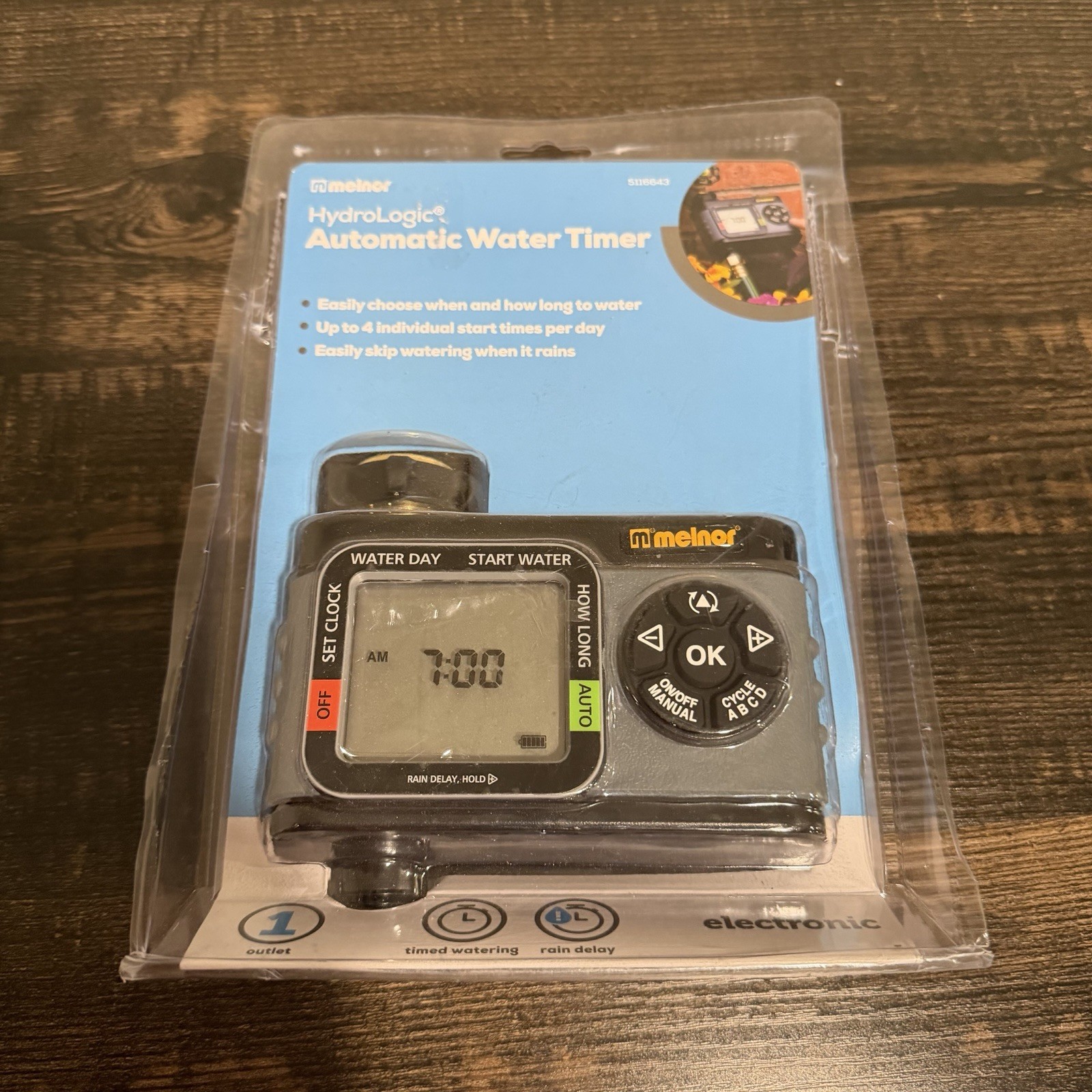 Melnor HydroLogic Automatic Water Timer 1- Zone Outlet - 4 Start Times - 5116643
