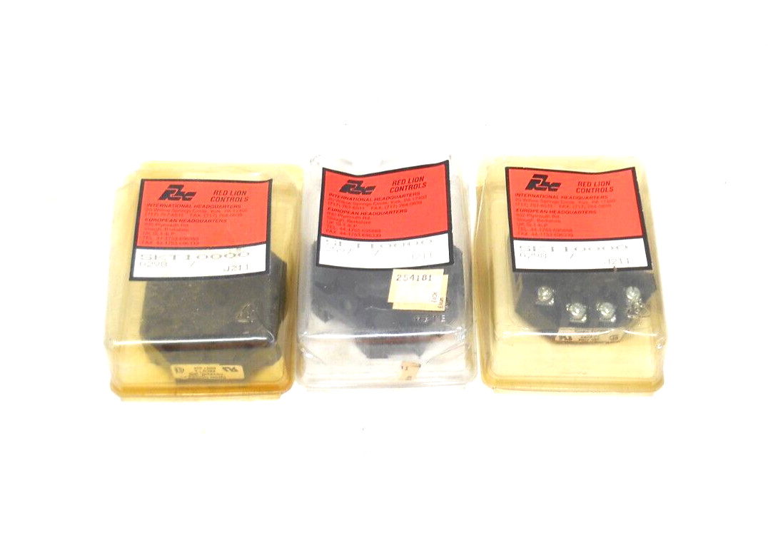 LOT OF 3 NEW RED LION SKT10000 RELAY SOCKET, RB08-PC, 600V 10A, NIB