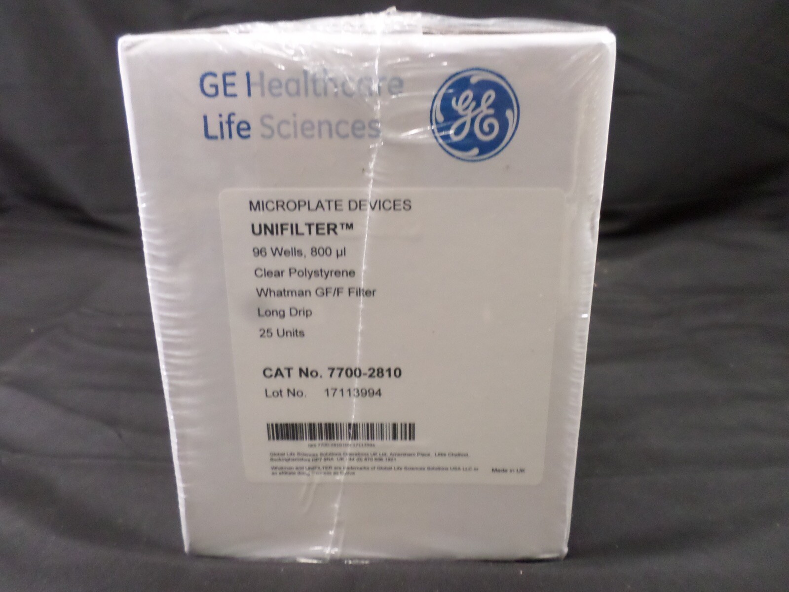 WHATMAN UNIFILTER Microplate Polystyrene 96 Well 800 µL, 25 Units, 7700-2810
