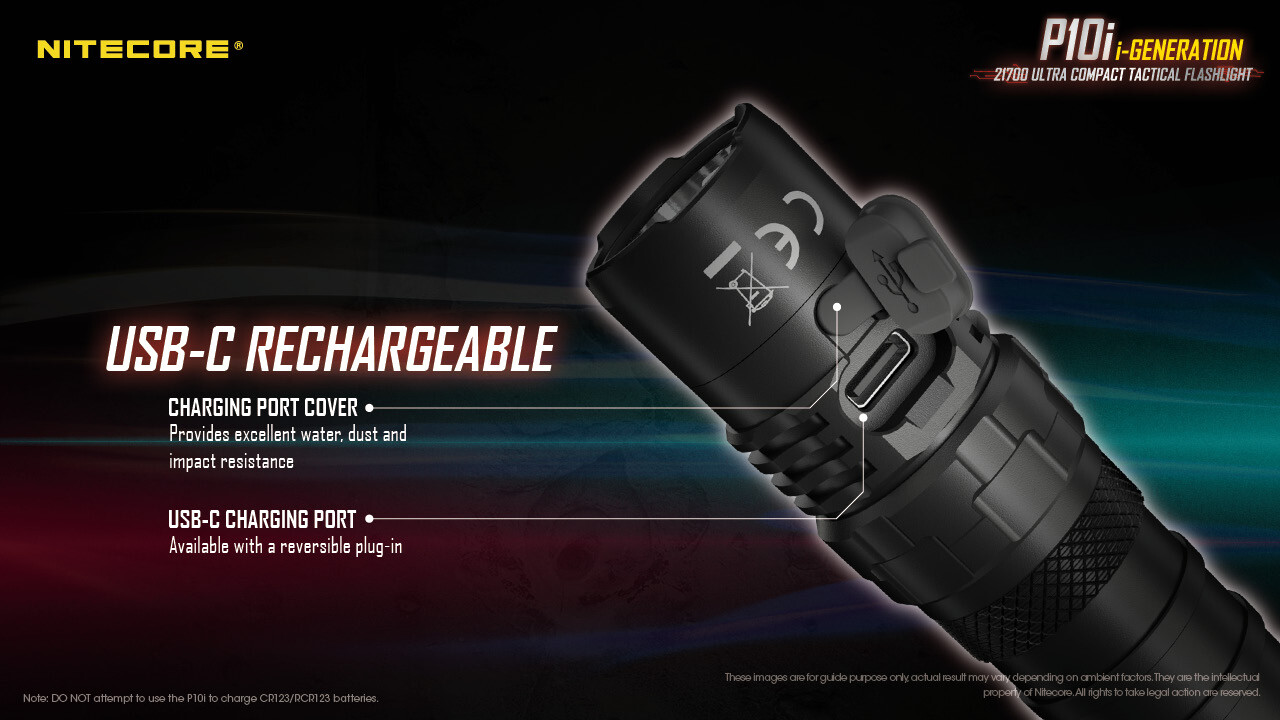 NITECORE P10i 1800 Lumen USB-C Rechargeable Flashlight