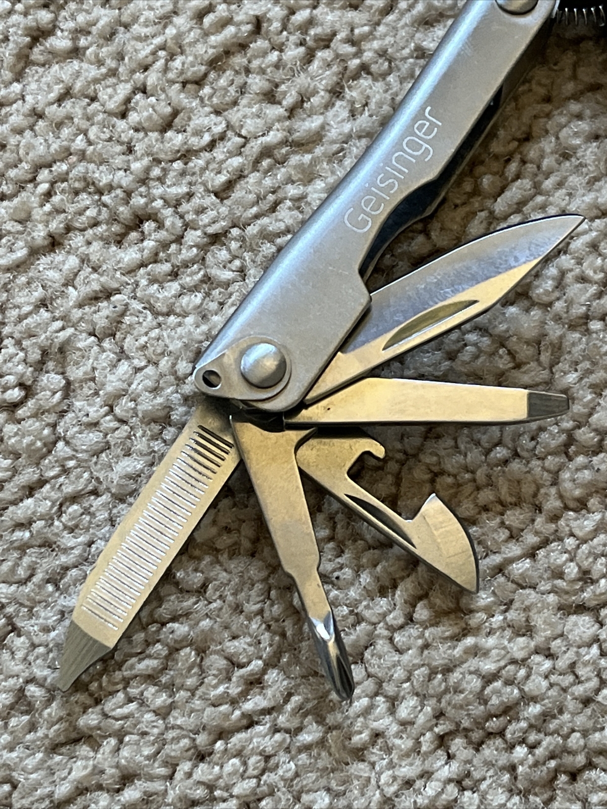 10 Function Mini Stainless Steel Pocket Pliers Knife Multitool w/ LED Flashlight