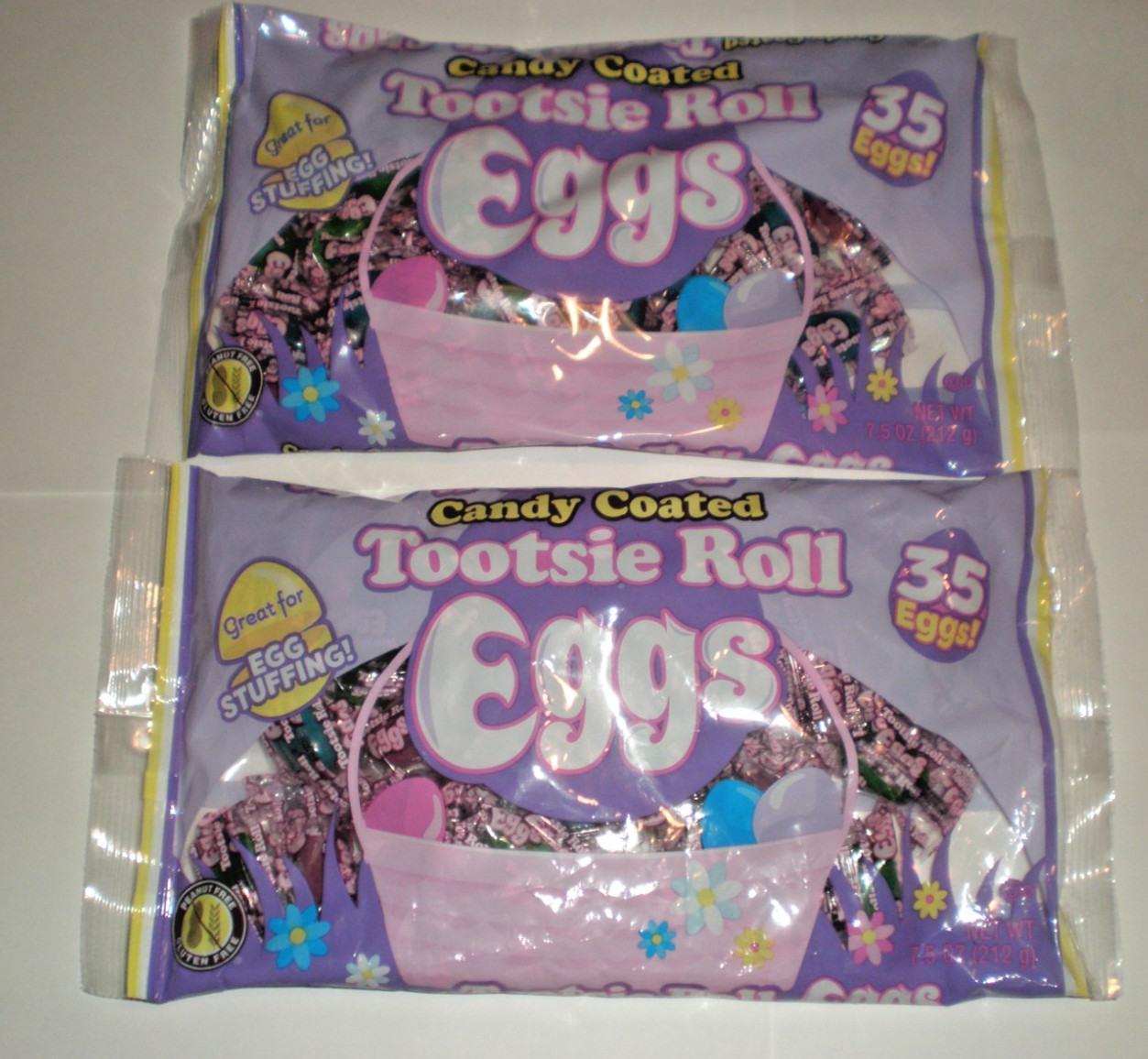 TOOTSIE ROLL Candy Coated Eggs *Gluten Peanut Free* Easter 2 bags 7.5 OZ each ba