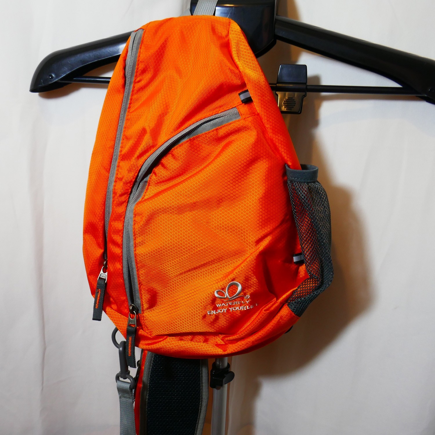 Crossbody Sling Bag Hiking Travel Backpack Lightweight Shoulder Orange
