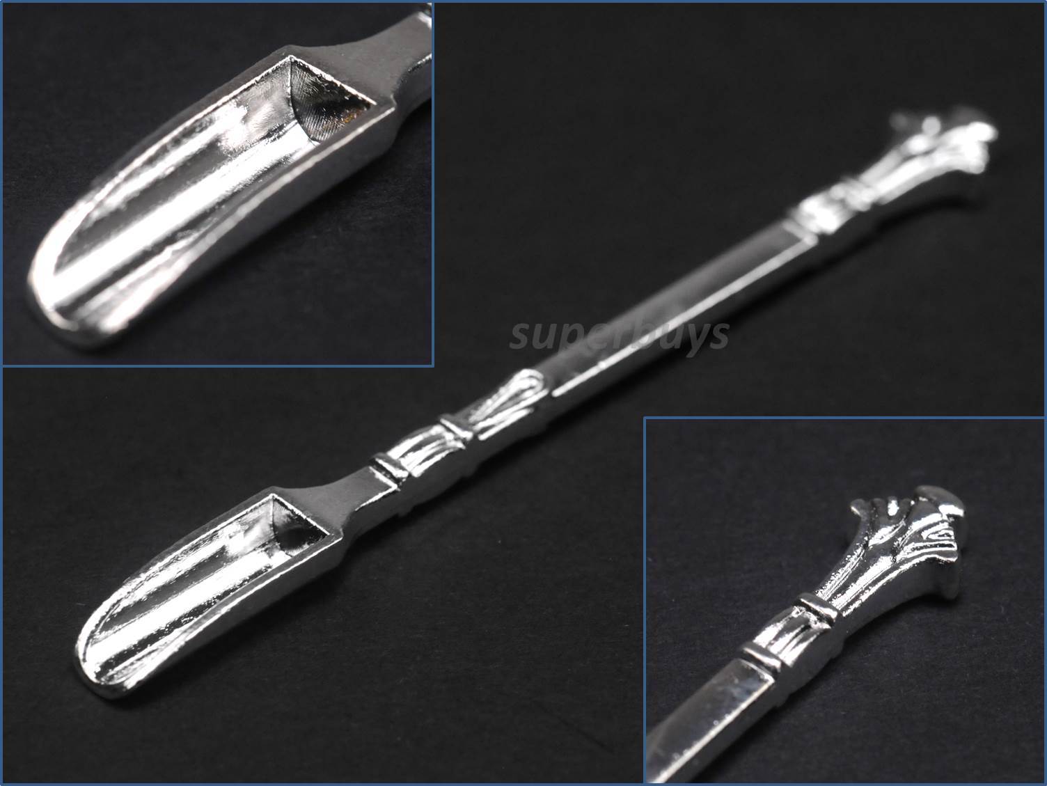 Micro Mini Tiny Metal Spoon Scoop Pick Up Small Items Shovel or Fish Feed Feeder