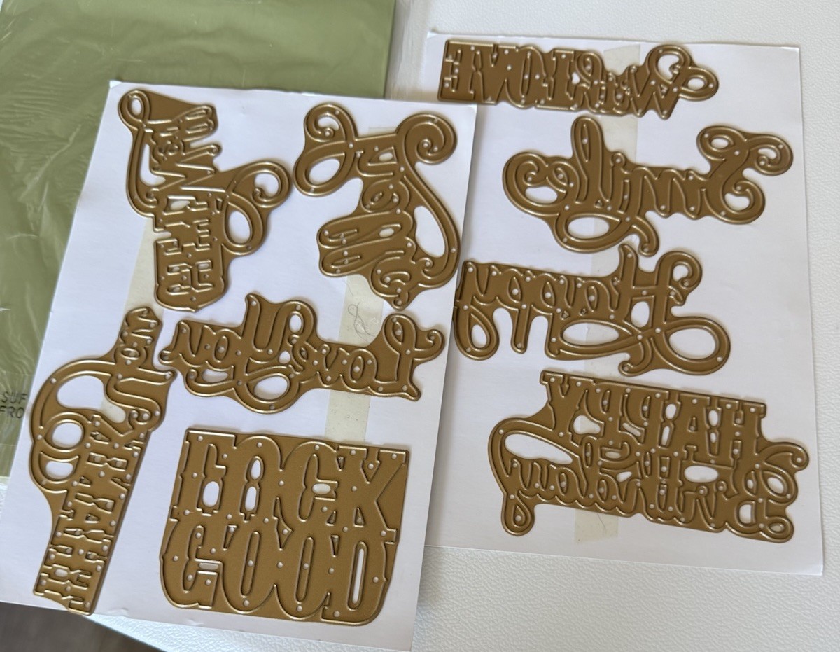 Anna Griffin Terrific Titles Cutting Dies Word Phrases Happy Birthday Good Luck