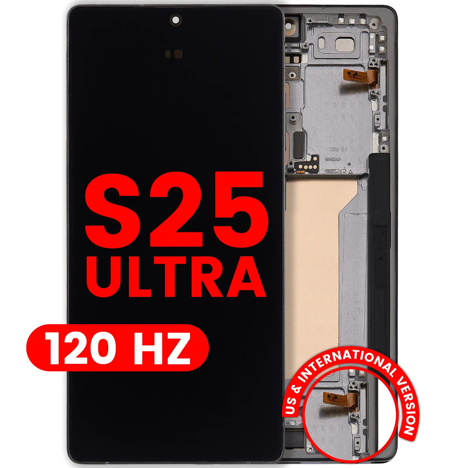 OLED For Samsung Galaxy S25 Ultra 5G Display Screen + Frame +Fingerprint Sensor