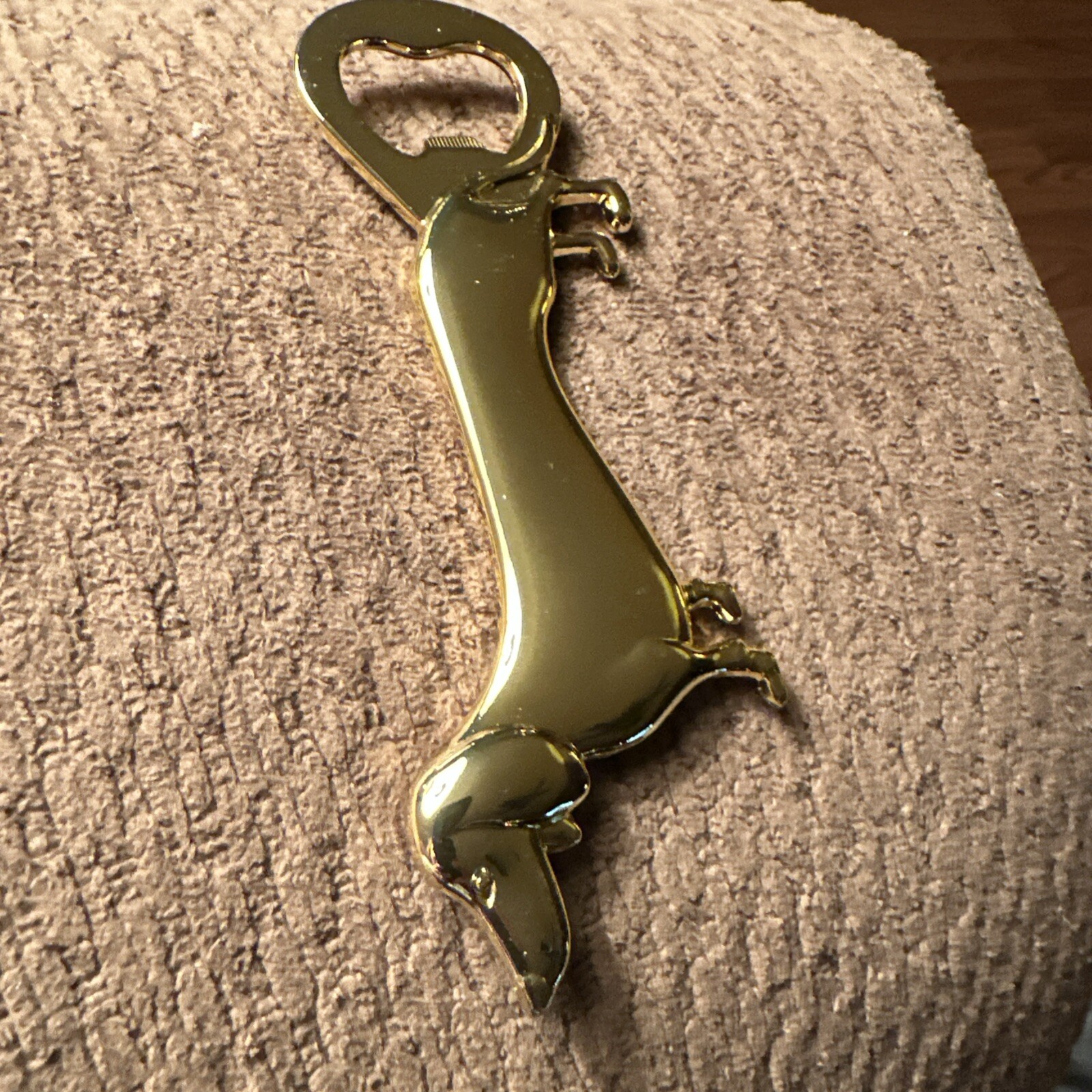 Check Out This Gold Dachshund Bottle Opener