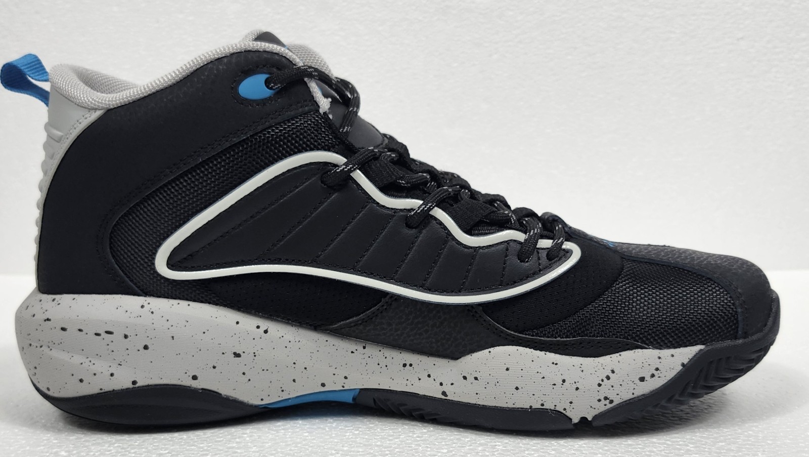 Men's Basketball Shoes Sneakers Size 8 Black Gray Blue Shaq Speed Demon Mid Top