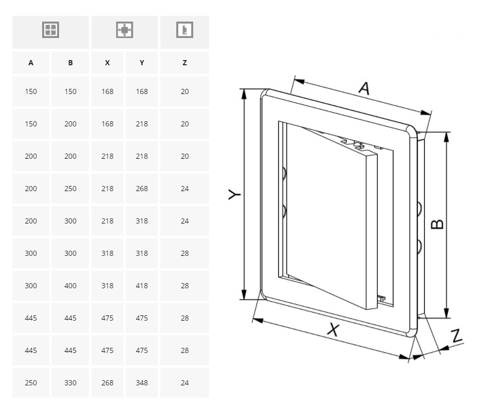 Beige Marble Access Panel Inspections Note Door Service Point 15.2cm 20.3cm