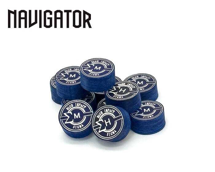 NAVIGATOR JAPAN BLUE IMPACT SIGMA POOL CUE TIP MED - MEDIUM