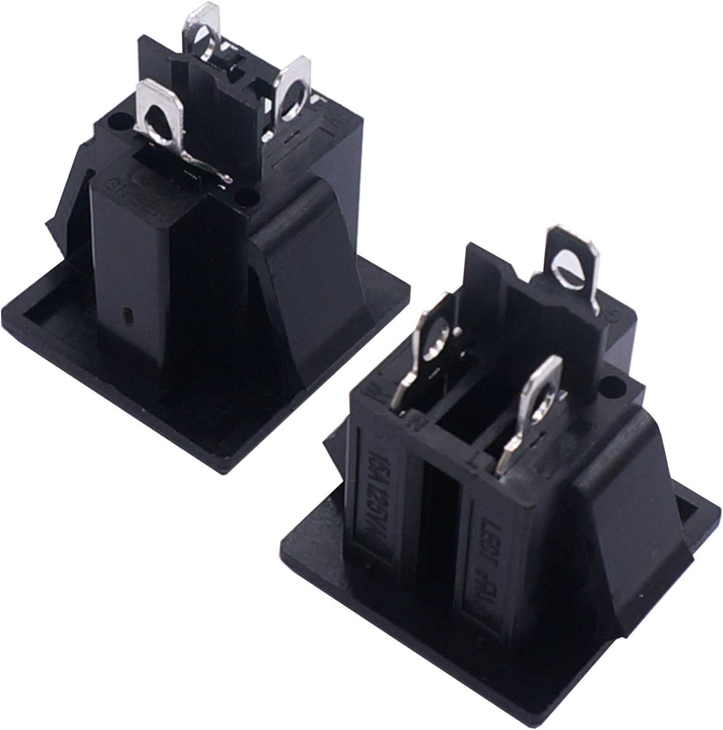 3Pcs 3 Pins Power Socket Plug Panel AC 15A 125V Panel Mount Outlet Industria...