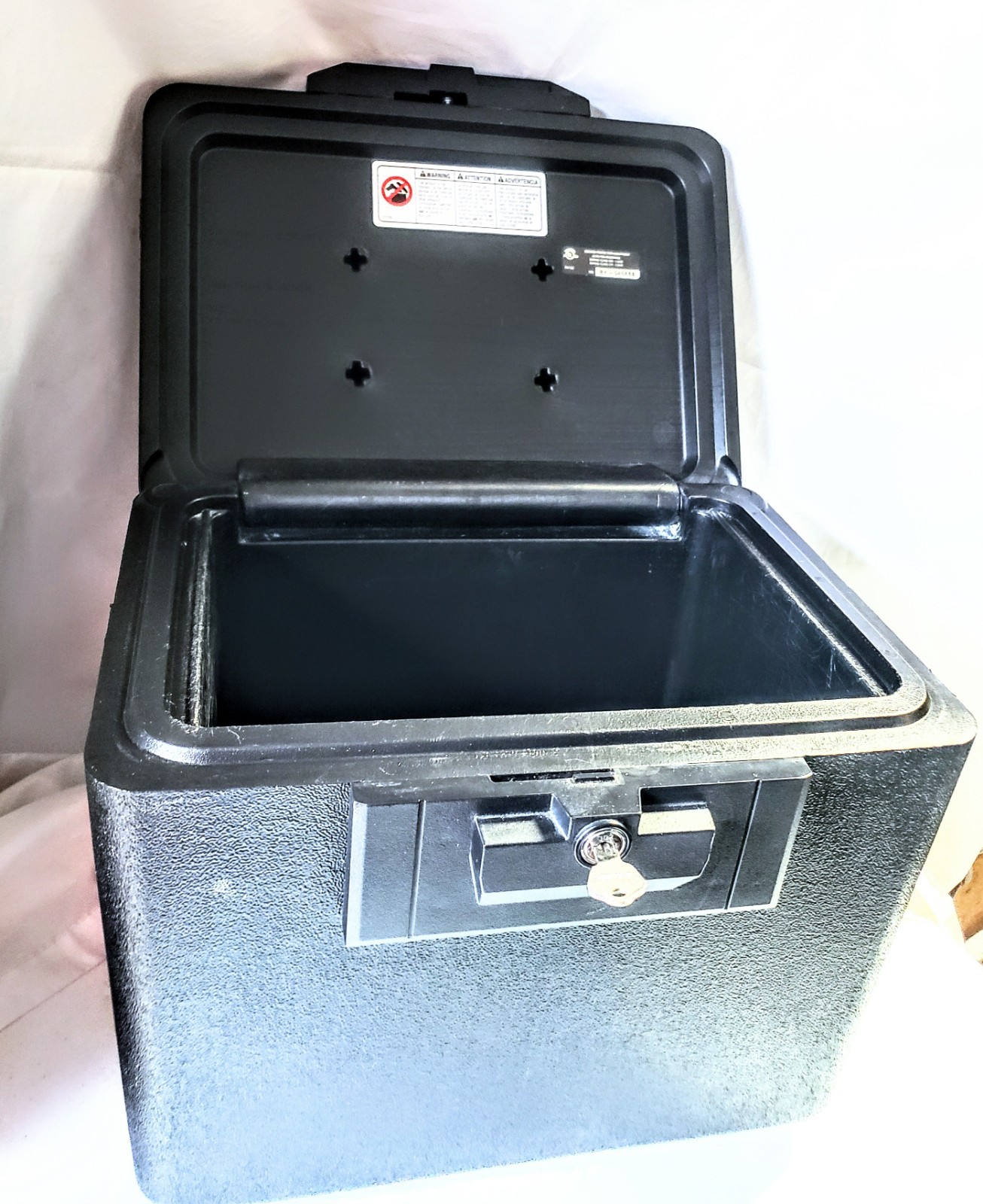 Sentry 1170 Fire Safe Security Box Chest Lockbox w/ Key Fireproof Black