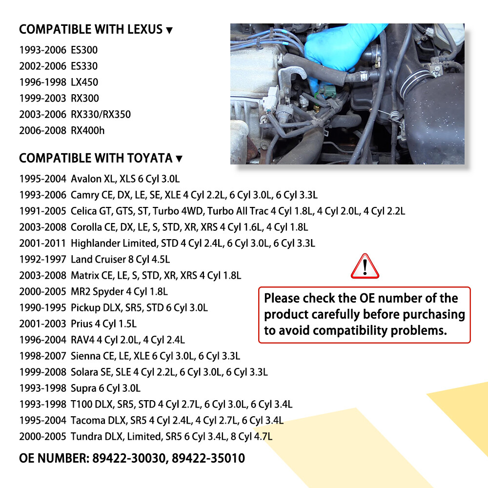 Engine Coolant Temperature Sensor Water Temp Switch For 1990-2002 Toyota 4Runner