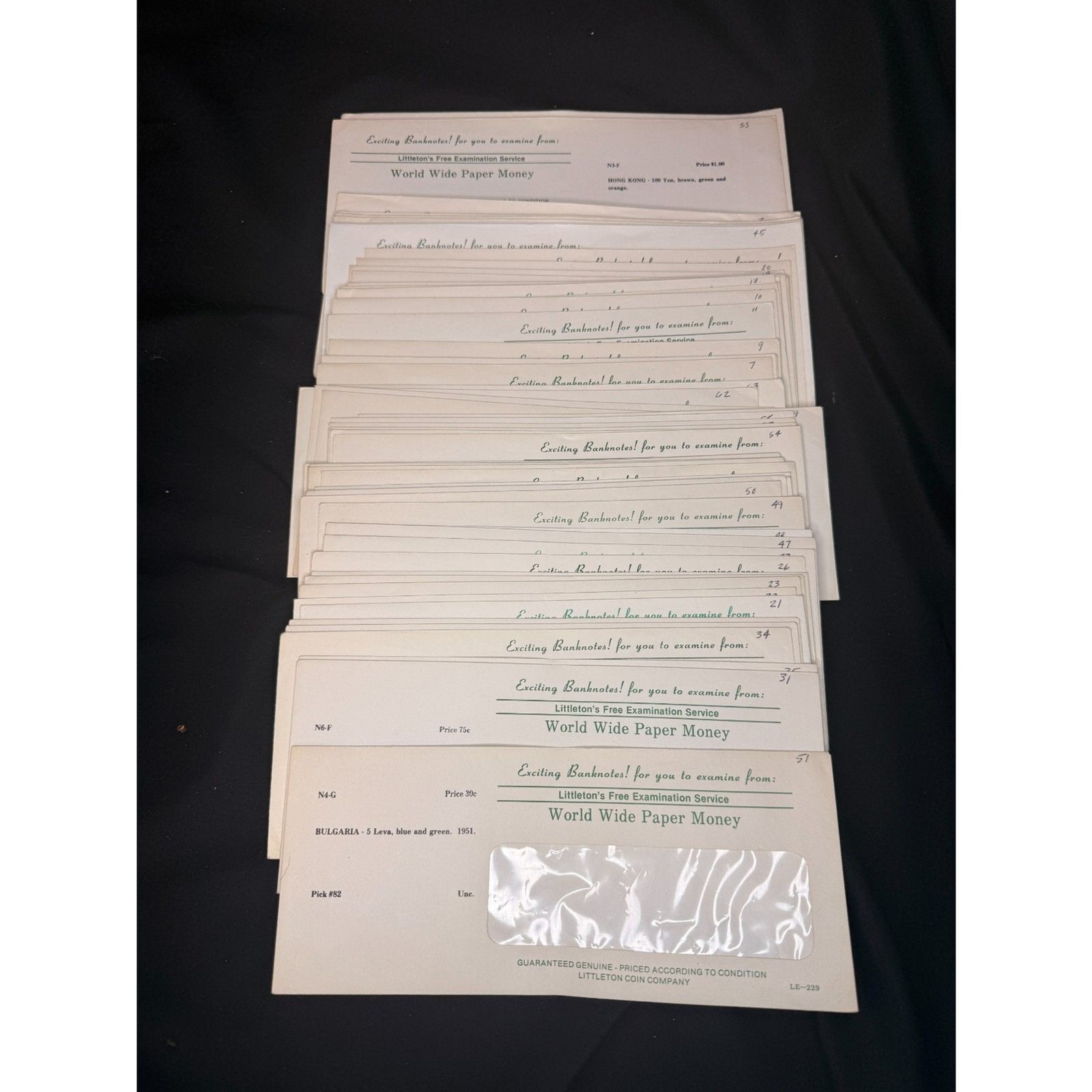 50+ Littleton World Wide Money Envelopes