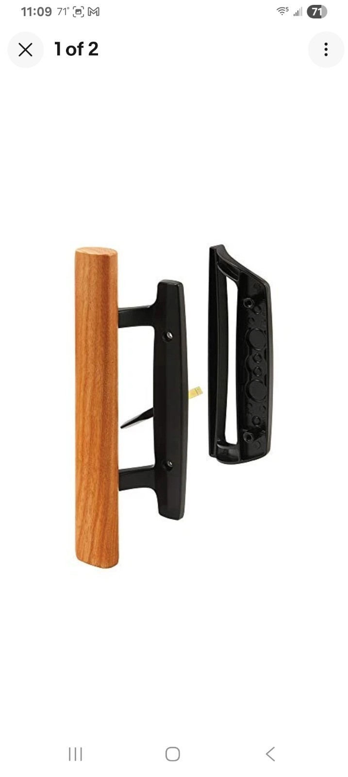 MP1131 Sliding Glass Door Handle Set, 3-15/16 In., Diecast, Black, Mortise