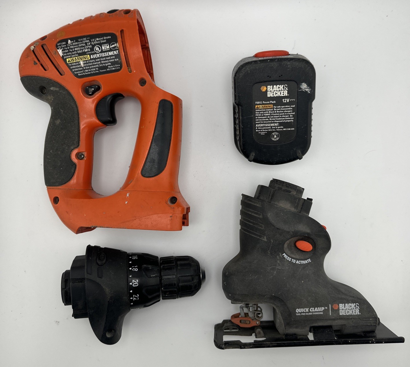 Black & Decker Fire Storm 12V MT1203 Multi-Tool W/ Accessories