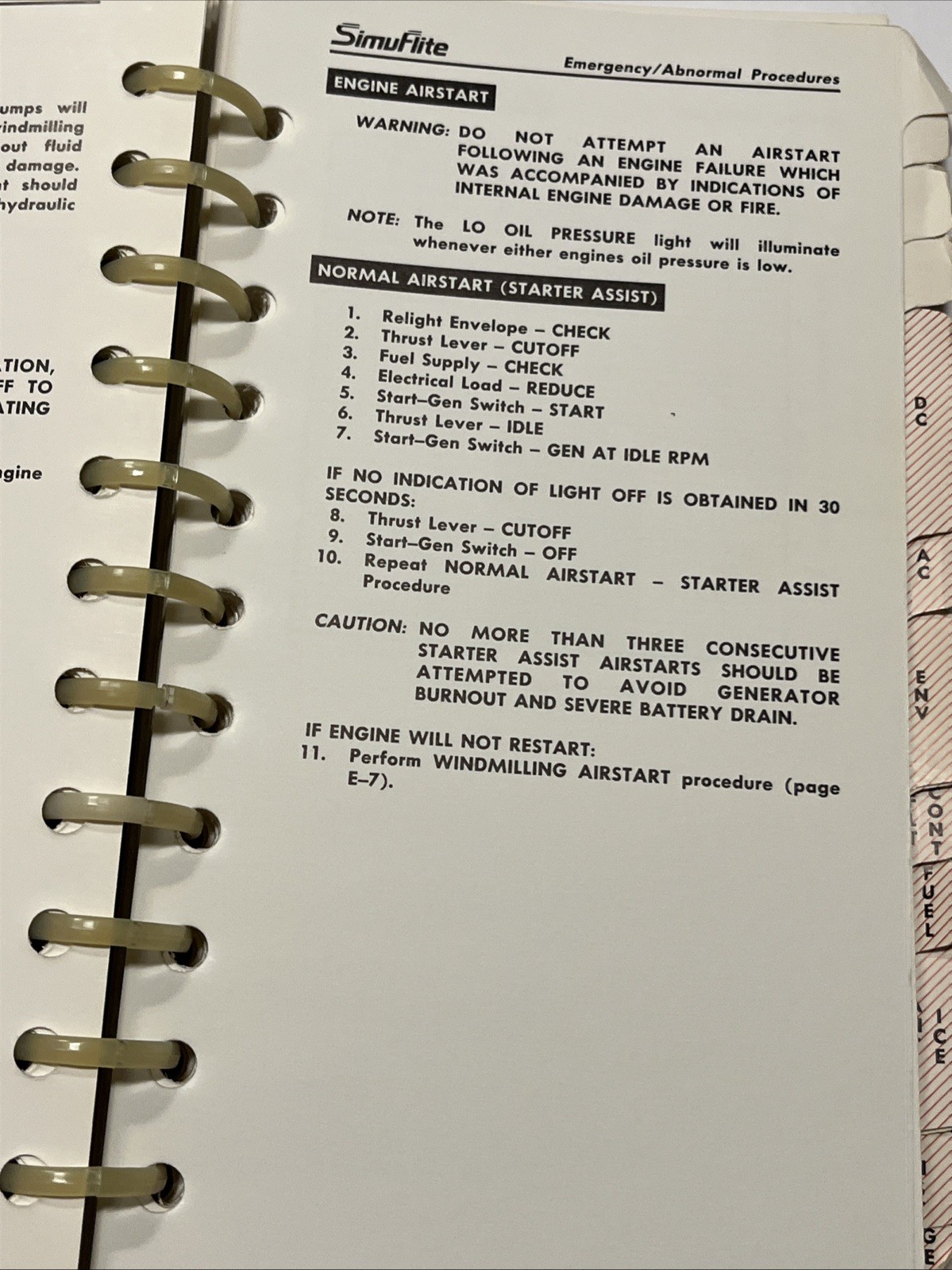 SimuFlite Learjet 25 Operating Handbook 1985