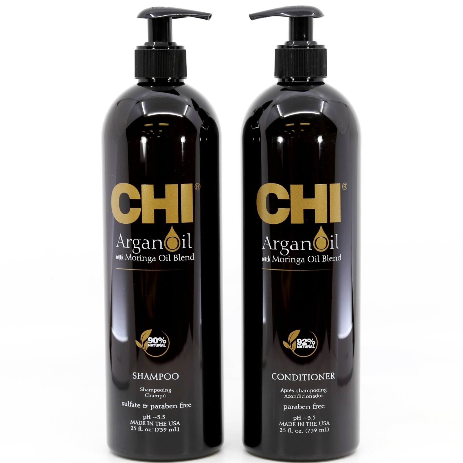 Chi Argan Oil with  Moringa Oil Shampoo and Conditioner 25oz Duo