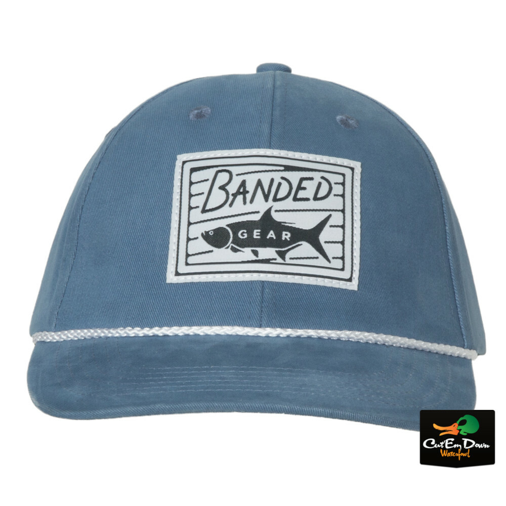 NEW BANDED PERFORMANCE GEAR BOATERS CAP - FISHING LOGO HAT -