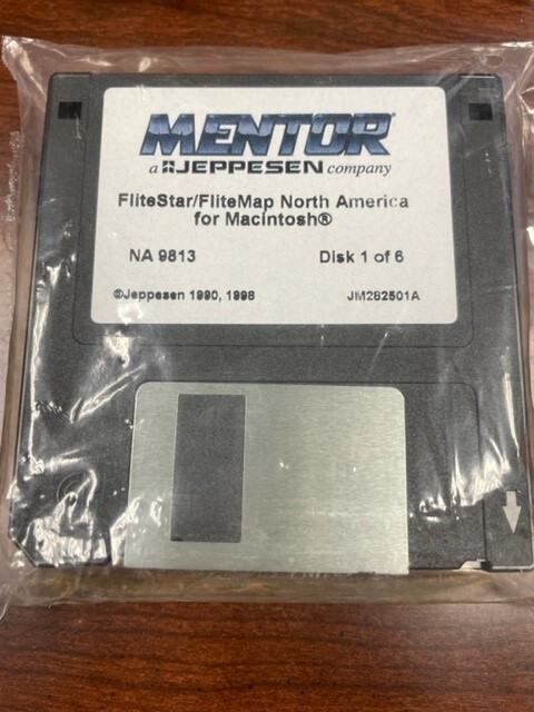 Mentor Jeppesen Co FliteStar/FliteMap North America for Macintosh NA9813 6 Disks