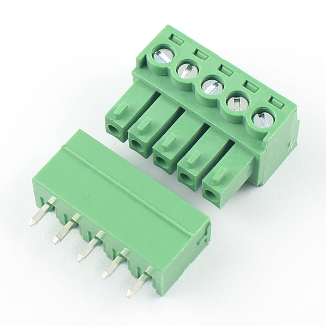 10Pcs 3.5mm Pitch 5 Pin Way Straight Screw Terminal Block Pluggable Connector